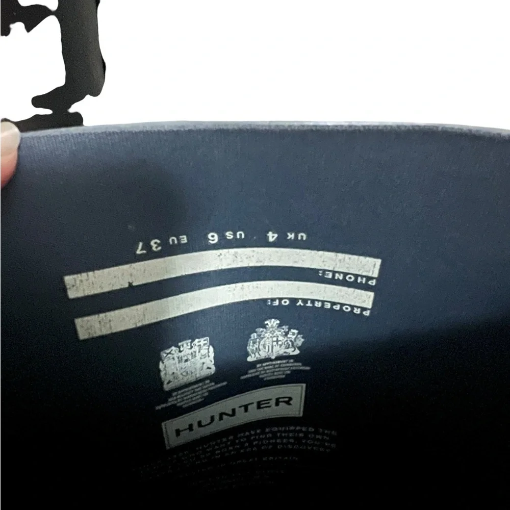 Hunter Grey Women's Original Tall Rain Boots SZ 6 - Picture 4 of 4